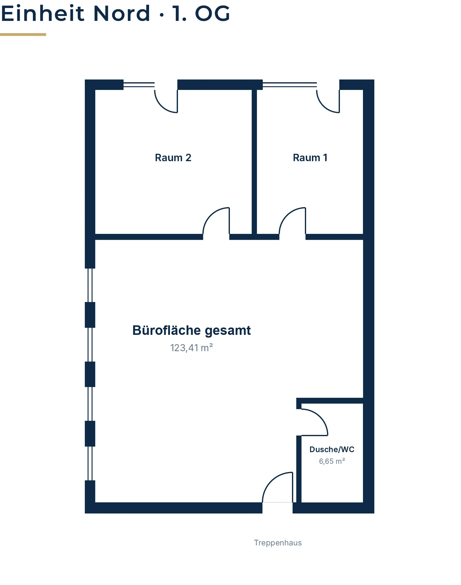 Grundriss Einheit Nord 1. OG